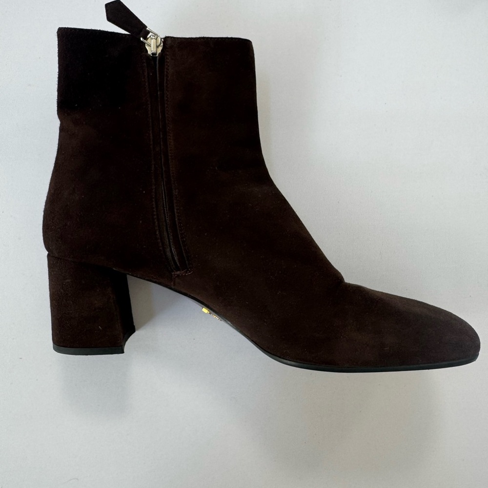 Women’s PRADA Brown Suede Ankle Boots - Picture 9 of 11